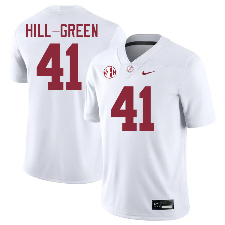 Nikhai Hill-Green Alabama Jersey,University Of Alabama Crimson Tide Football Jersey,Uniforms-White